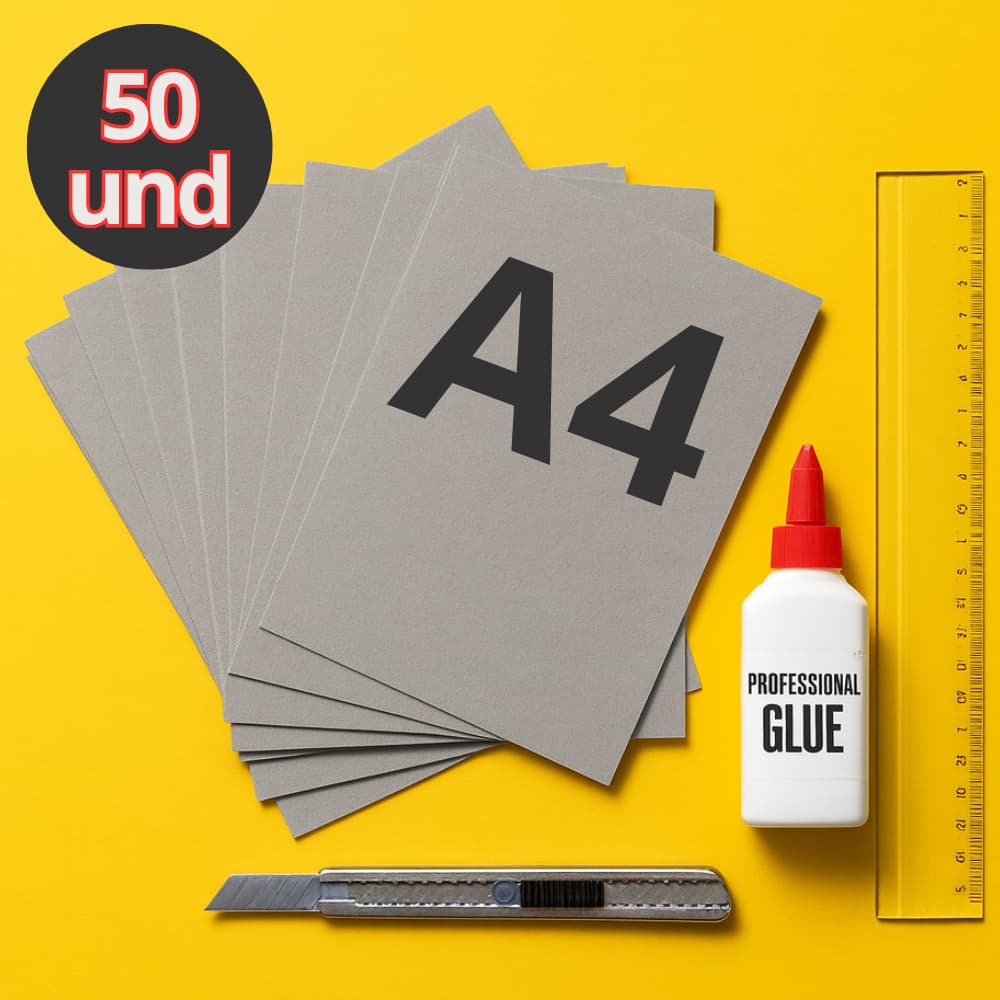 50 Papel Papelão Paraná A4 Holler 1,9mm - Capss de Agenda Escolar, Encardenação