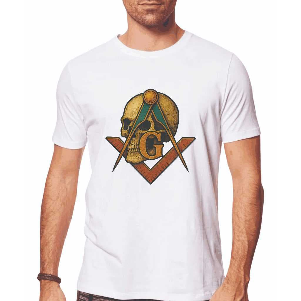 CAMISETA CAMISA MAÇOM MAÇONARIA LOGO COMPASSO ESQUADRO CAVEIRA PRESENTE