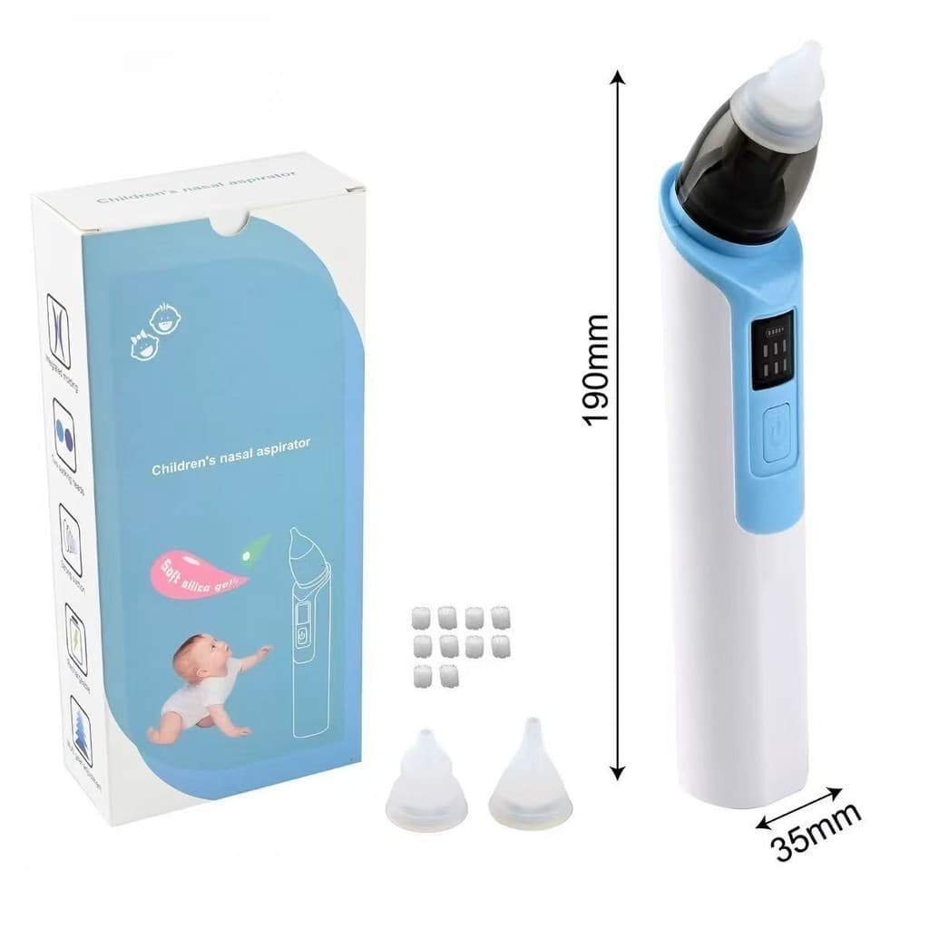 Aspirador Nasal  Recarregável Silicone Macio Para O Nariz Do Bebê