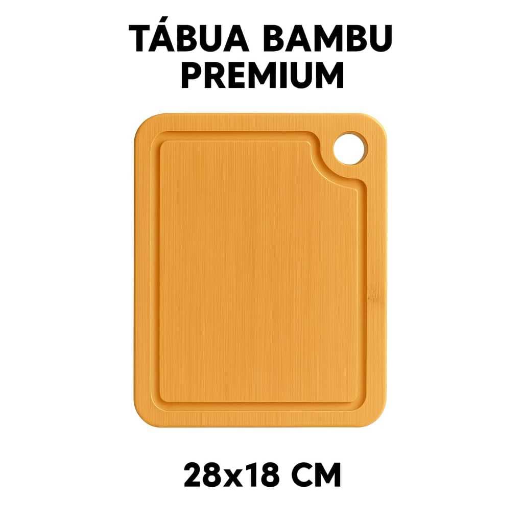 Tábua Retangular Bambu 18X28 Multiuso Churrasco Carnes Legumes Cozinha