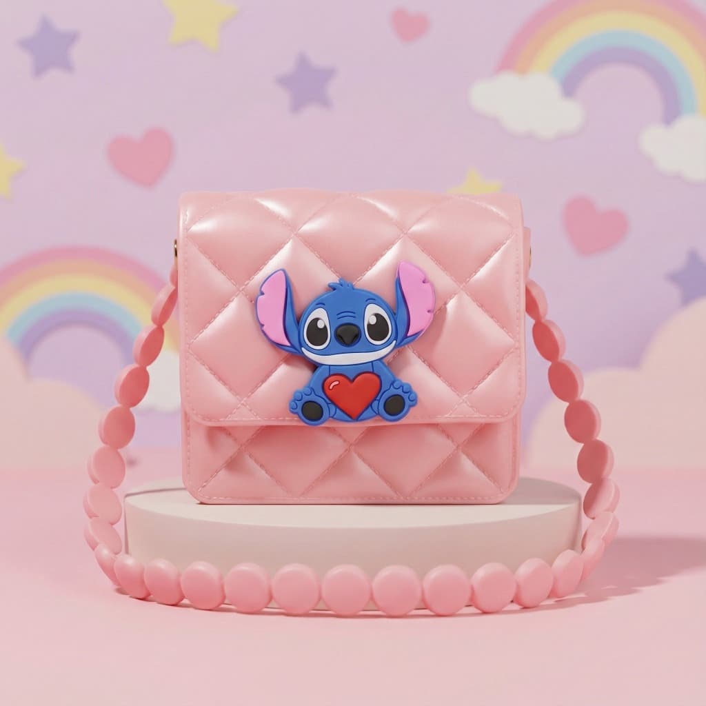 Bolsa Infantil Feminina Linda Casual pro Dia a Dia Fofinha Estampada Diurno- Envio Imediato