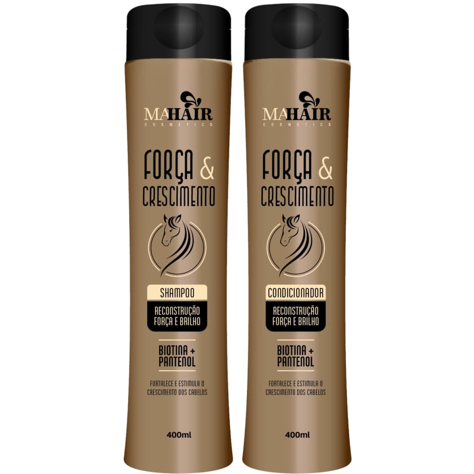 Kit Capilar Shampoo e Condicionador Força e Crescimento Mahair Promoção!