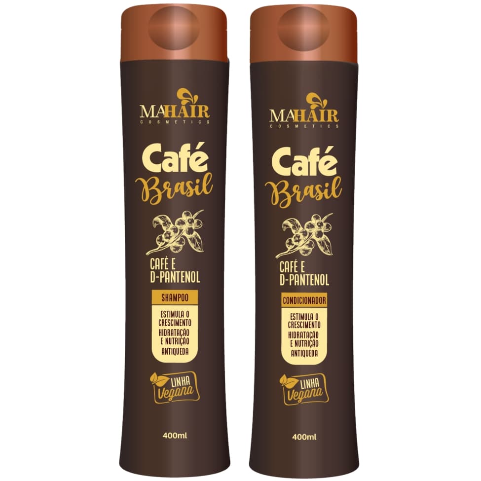 Kit Capilar Shampoo e Condicionador Café Brasil Mahair Promoção!