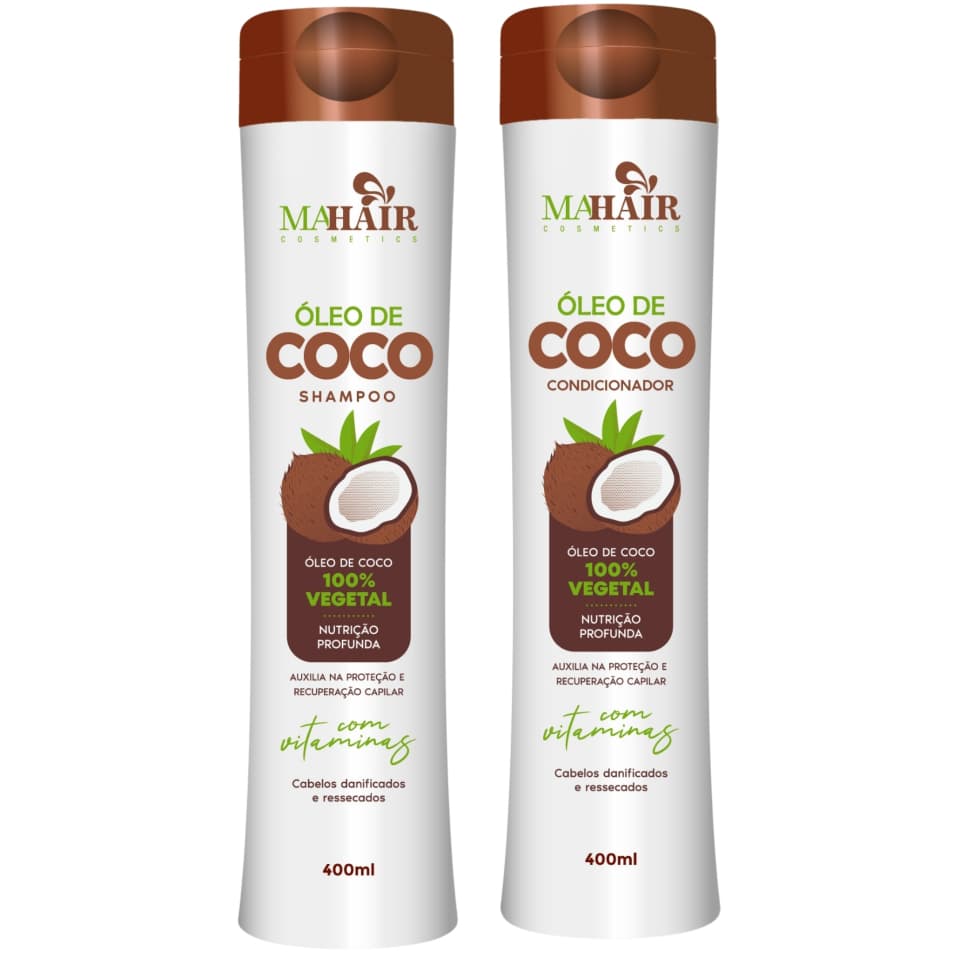 Kit Capilar Shampoo e Condicionador Óleo de Coco Mahair Promoção!