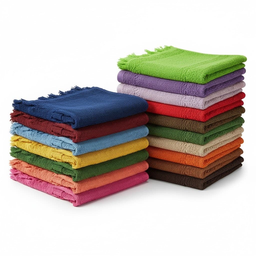 Kit 50 Toalhas de Mão Social Toalhinhas 100% Algodão Franja para Bordar Lavabo Artesanato