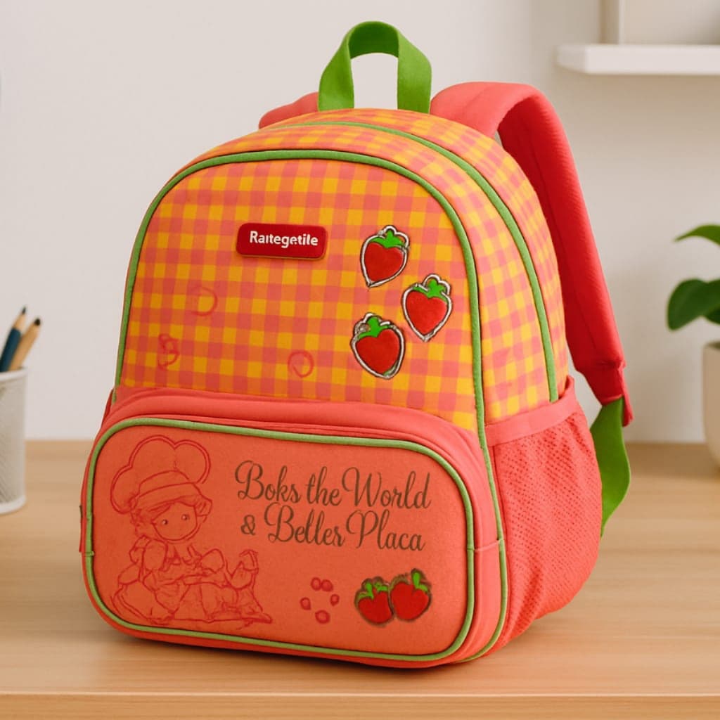 Mochila Moranguinho Pequena Costas Clio Creche Passeio