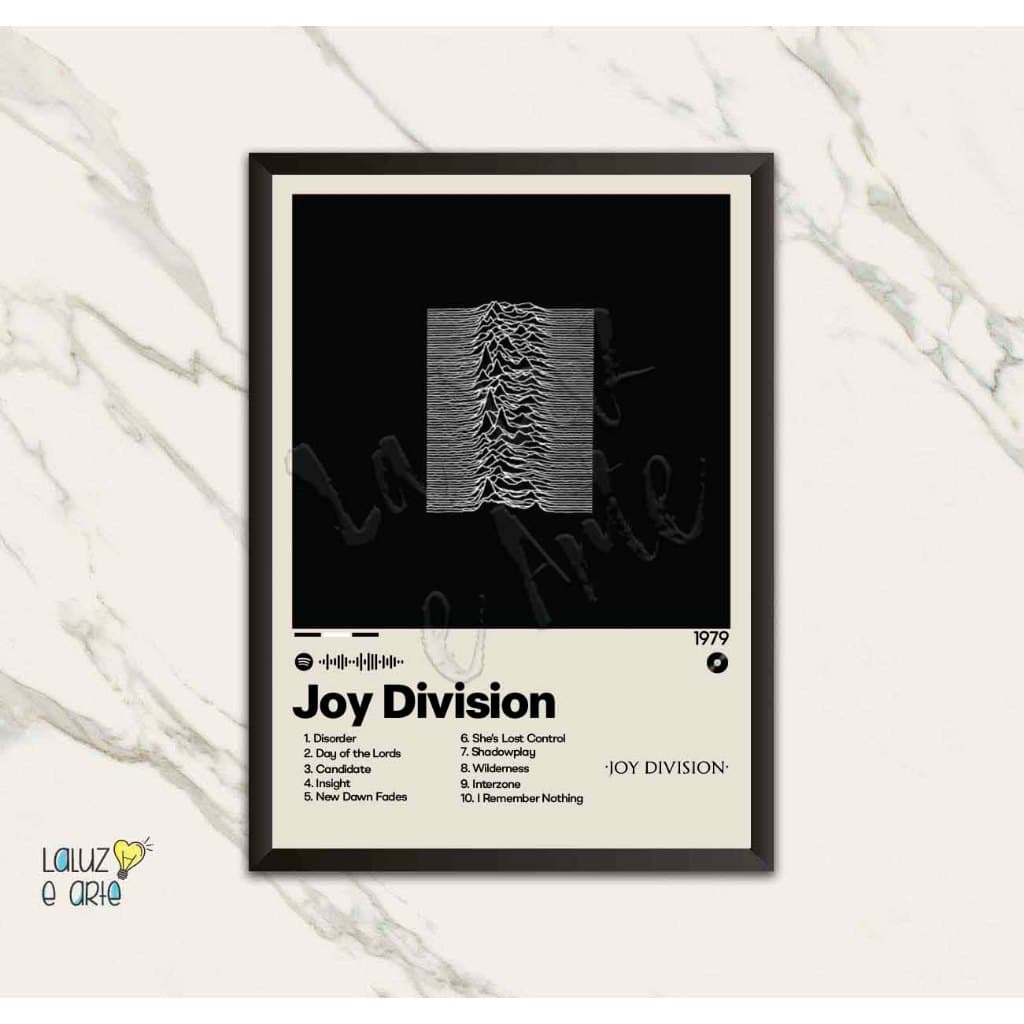 La Luz e Arte\Quadro Música\Joy Division\Quadro Decorativo\Spotify\Rock\Pos Punk\Unknow Pleasures\