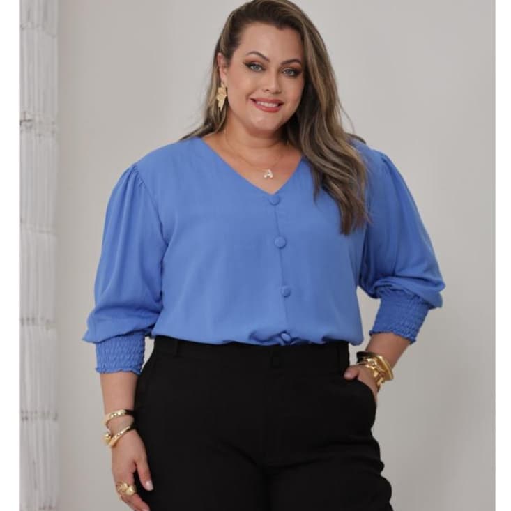 Blusa Feminina Manga Longa | Elegante Viscolinho Moda Casual Outono Inverno