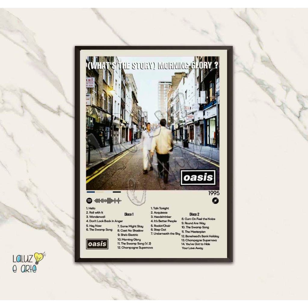 La Luz e Arte\Quadro Música\Oasis\Quadro Decorativo\Spotify\Rock Alternativo\(What's the Story) Morning Glory