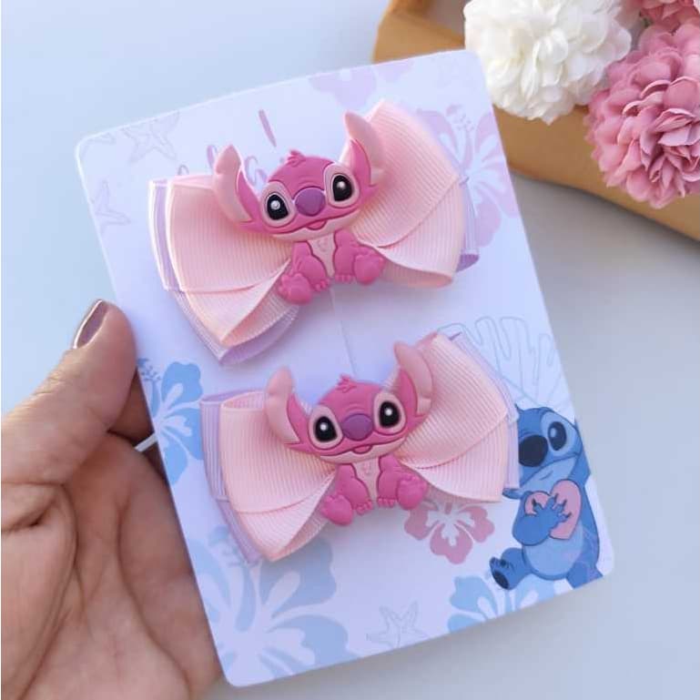 Laço Angel Laço Stitch  Laço Lilo e Stitch Parzinho de Laço Laço de cabelo