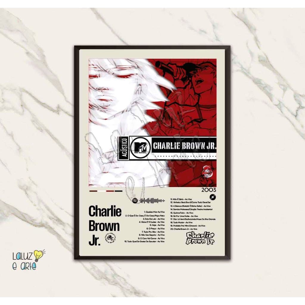 La Luz e Arte\Quadro Música\Charlie Brown Jr.\Quadro Decorativo\Spotify\Harcore\Hip Hop\Acustico MTV\