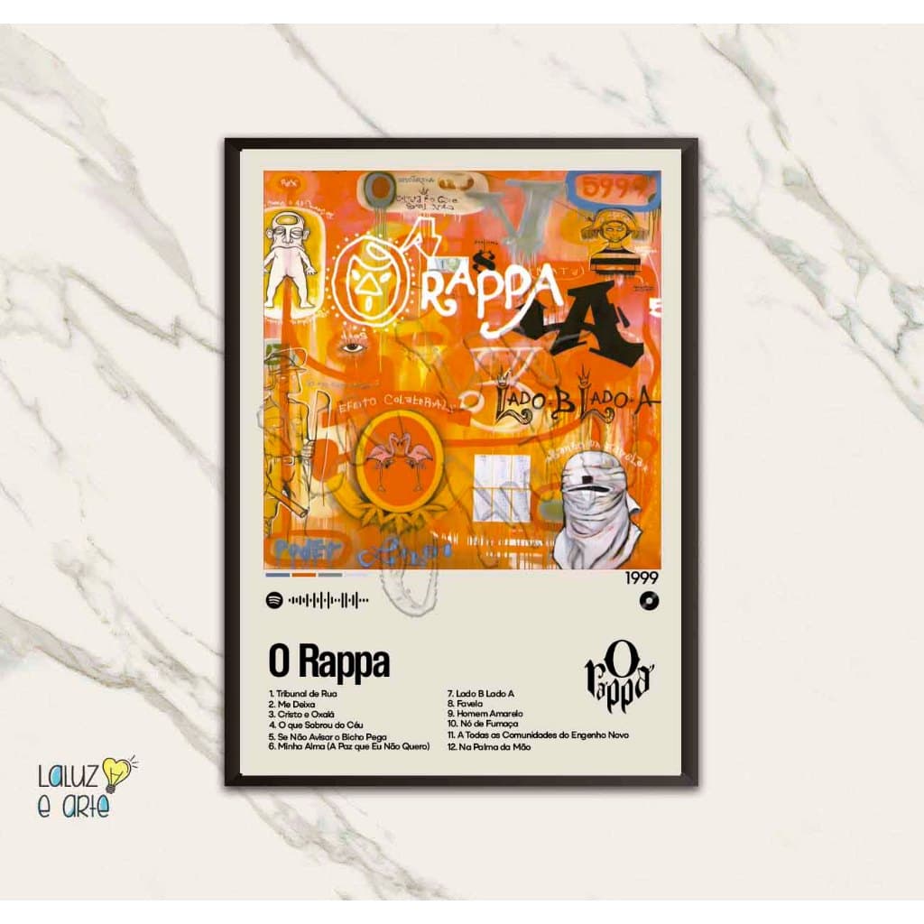 La Luz e Arte\Quadro Música\O Rappa\Quadro Decorativo\Spotify\Rock\Reggae\Lado A Lado B\