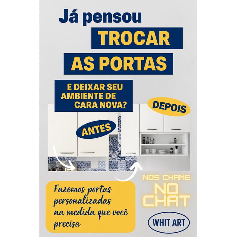 Portas sob medida em mdf, orçamento no chat