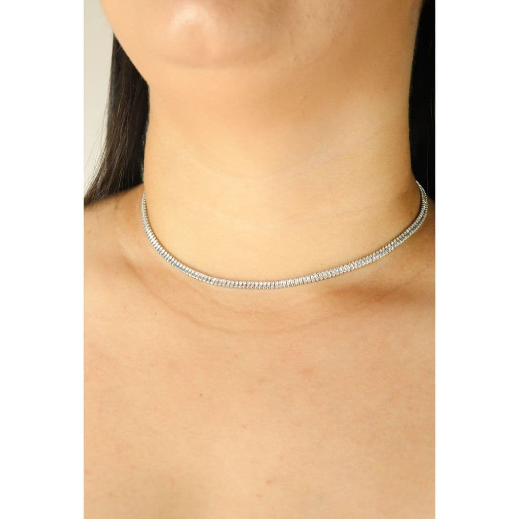 COLAR RIVIERA ZIRCONIA FOLHEADO