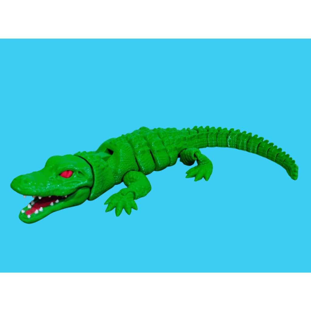 Jacaré Crocodilo articulado 30 cm  Brinquedo Sensorial