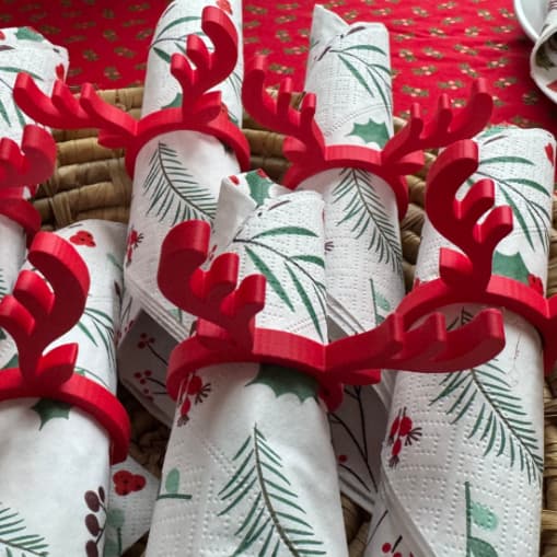 Anel para guardanapo de RENA - Enfeite de NATAL