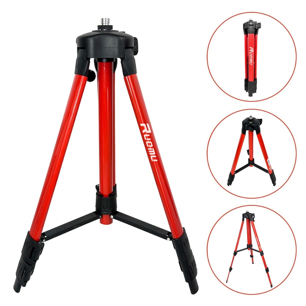 Tripé P/ Nível Laser Reforçado Profissional Ruomu 5/8