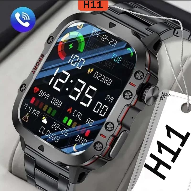 Smart Watch H11 NFC Três em Um Original Masculino Feminino Esportivo Tela de Toque HD de 1,83 inches