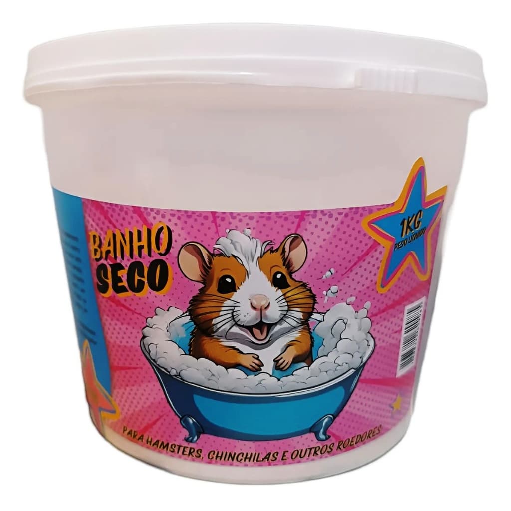 Pó de Mármore C/ 1kg. Banho Seco P/ Pequenos Roedores, Hamster Esquilo Chinchila Ratinho Gerbil