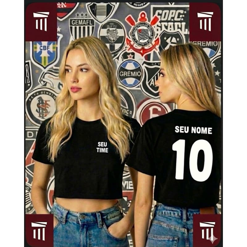 CROPPEDS em malha 100% algodão personalizado