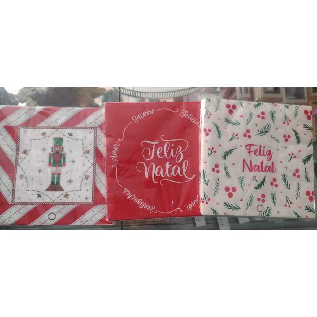 Guardanapos Natalinos 33x33cm -Decoração Mesa De Natal Florarte - Decoração Natalina