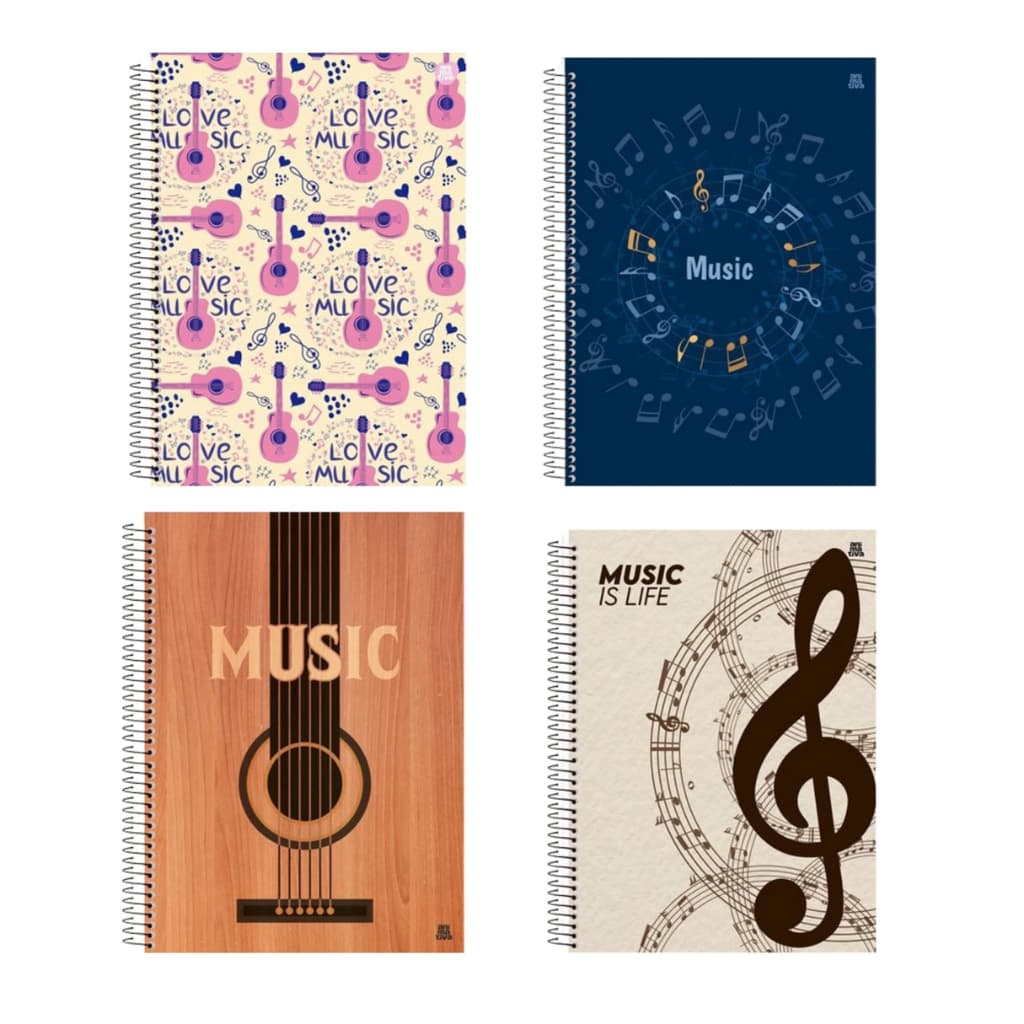 Animativa Caderno de Música Sortido cada dura A4 200 x 275mm 80 folhas