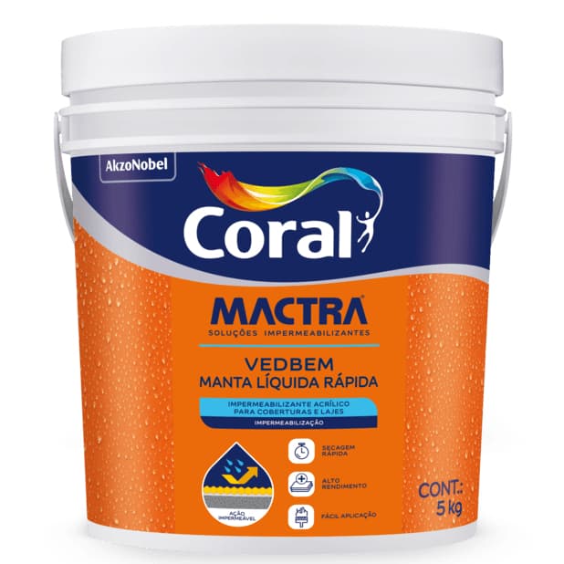 VEDBEM MANTA LÍQUIDA RÁPIDA BRANCO MACTRA CORAL 5KG
