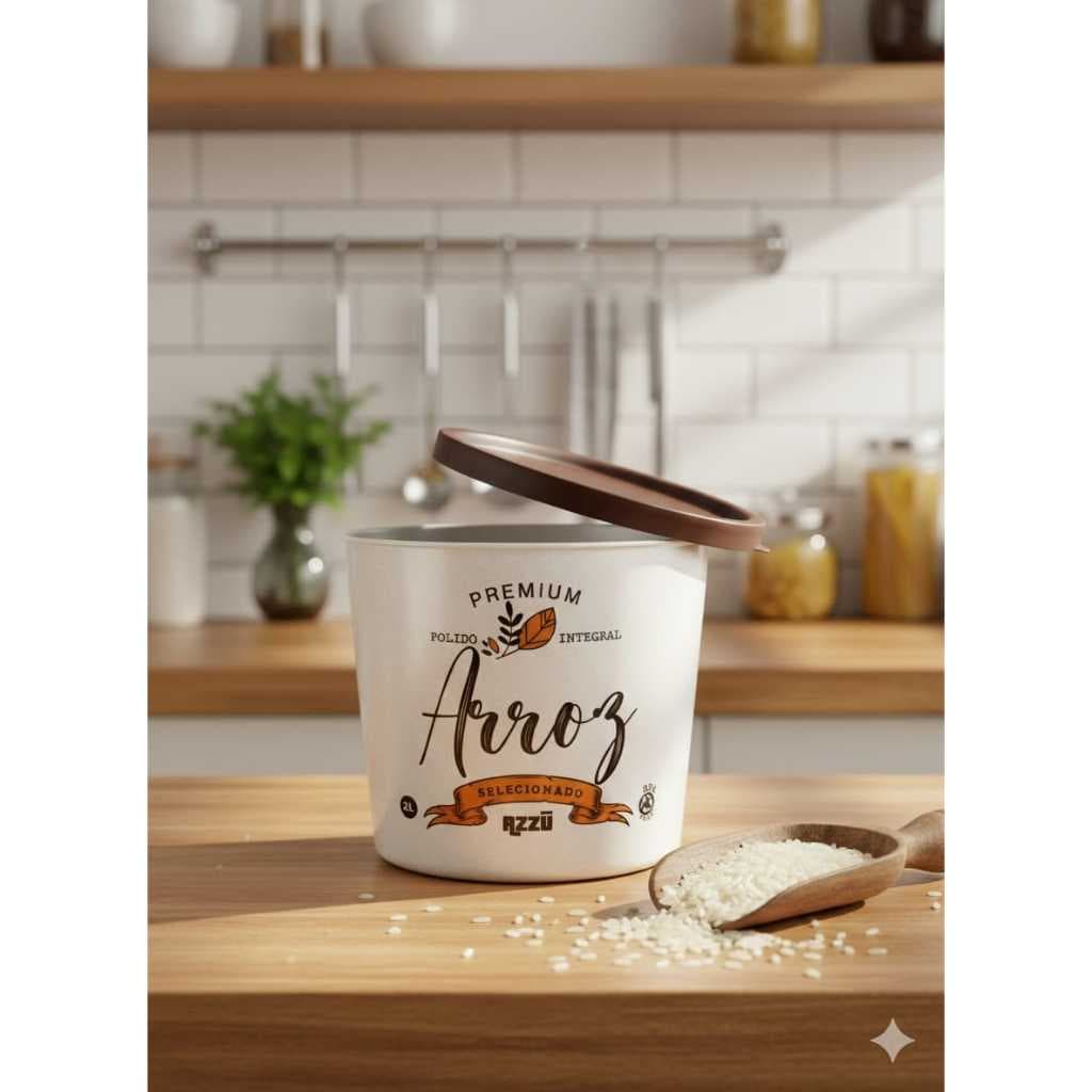 Pote Plástico 2L com Tampa - Arroz