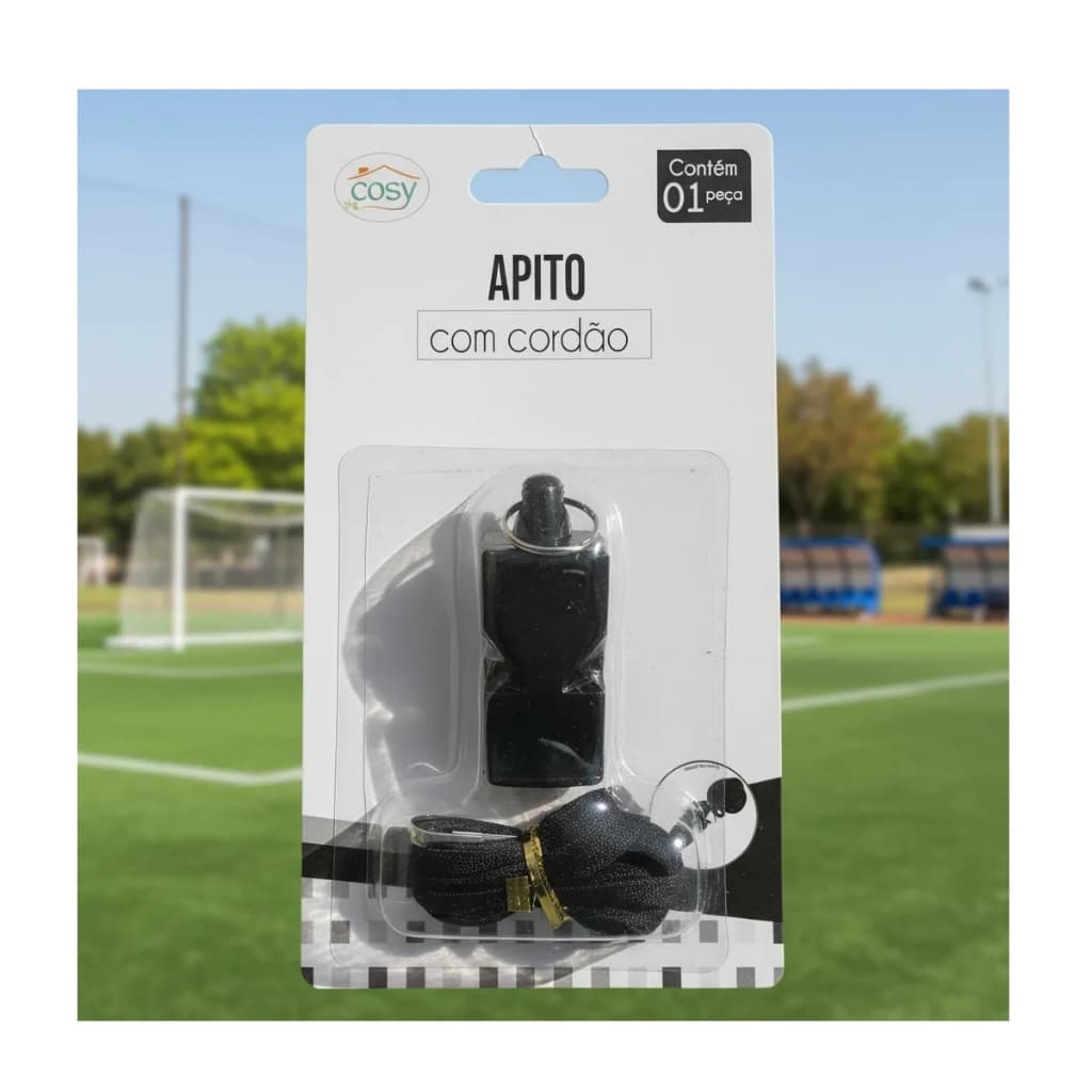Apito Esportivo para Arbitro com Cordão 4cm - Várias Cores