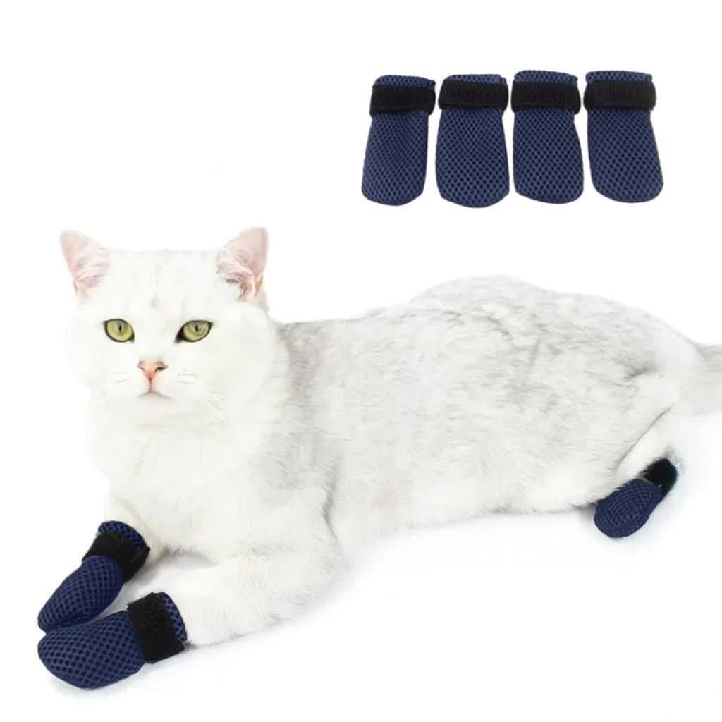 Botinhas Sapatos Antiarranhão Para Gatos Em Tecidos Macio
