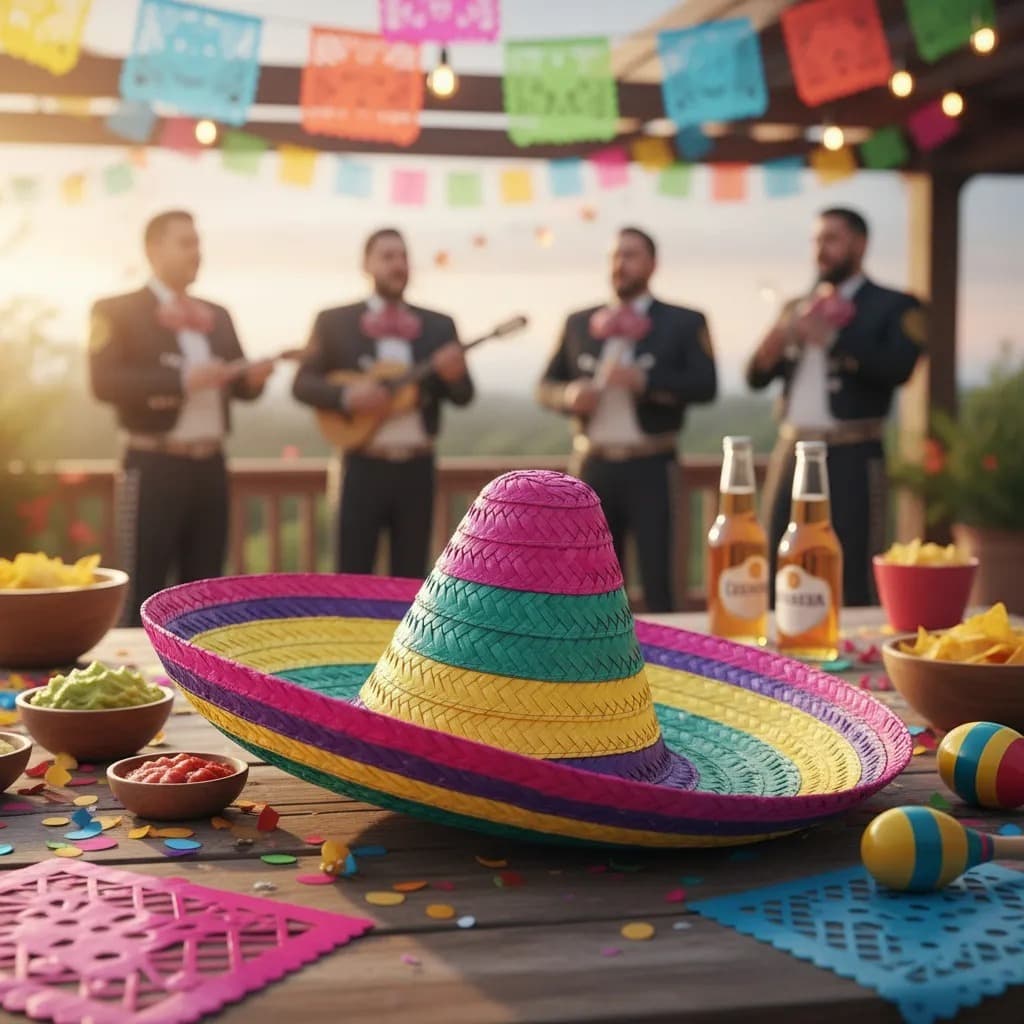 Chapéu Sombreiro Mexicano Colorido