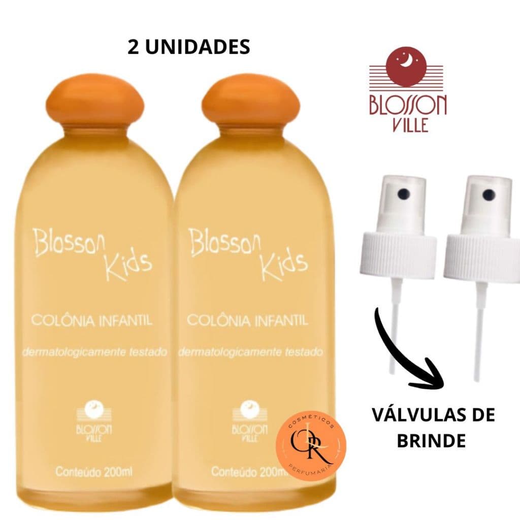 Colônia Infantil Blosson kids 200 ml LARANJINHA ORIGINAL Blosson Ville kit com 2 colônias+2 válvulas