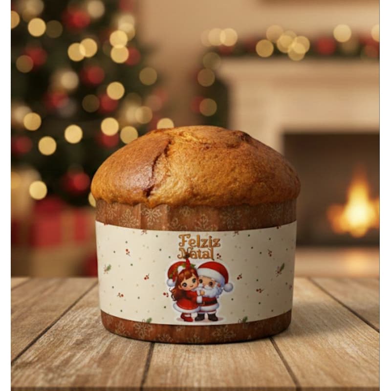 Kit 100 cintas mini panetone diversos modelos/ natal Rótulo