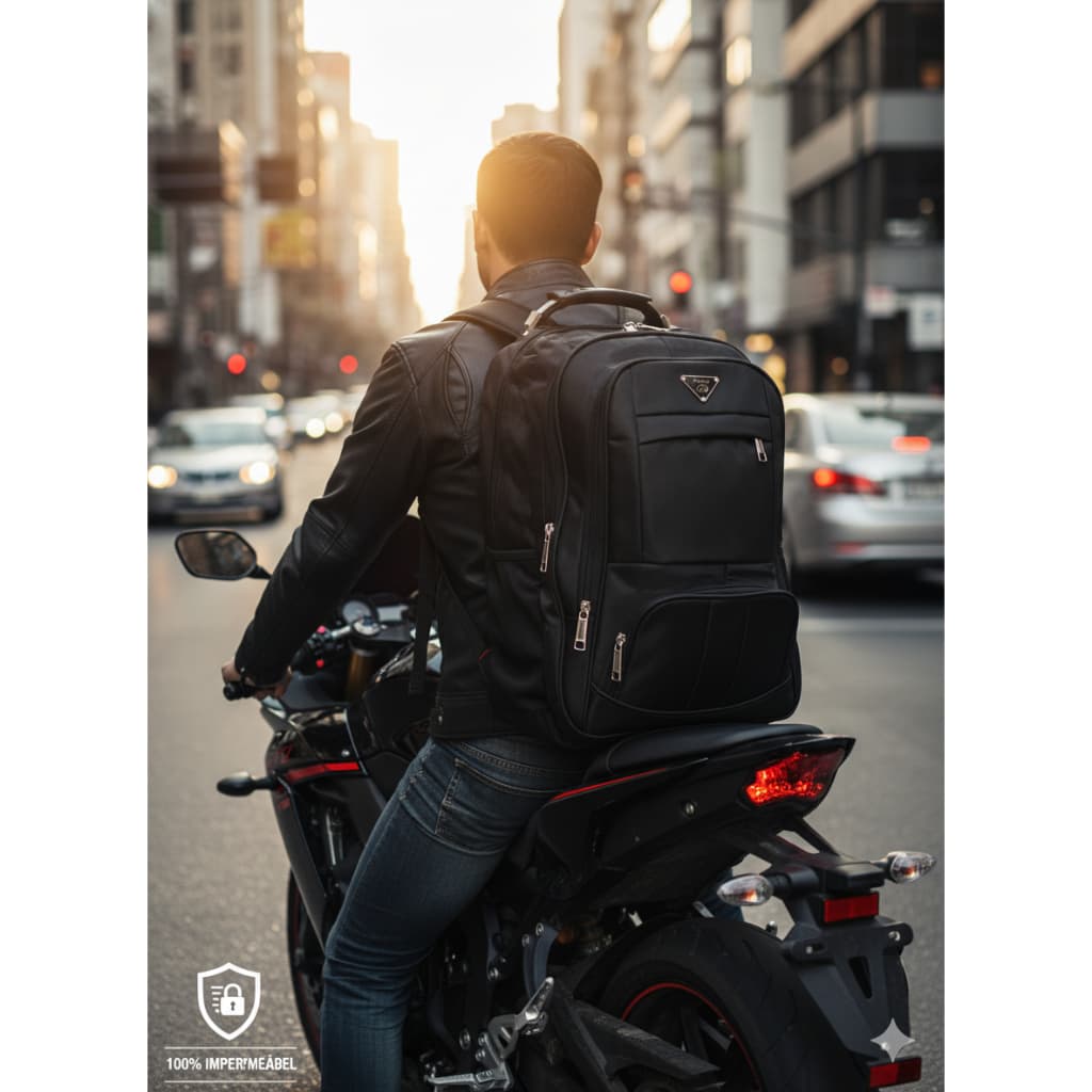 Mochila Masculina Impermeavel Cabo De Aço Material Premium Homens Elegantes Executivo Social Escolar