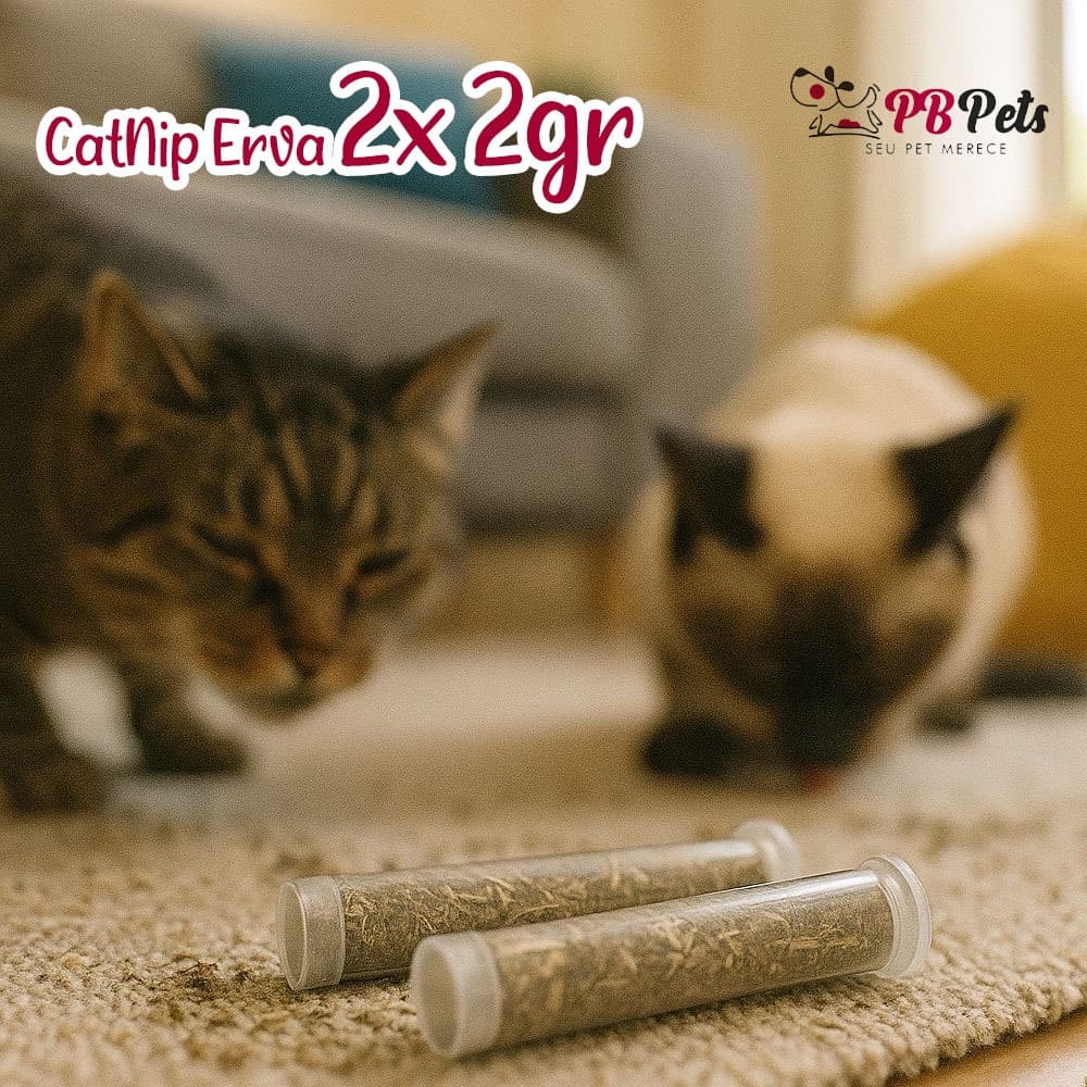 Catnip Erva Para Gatos Natural, Relaxante, Estimulante e Anti Stress 2x2gr