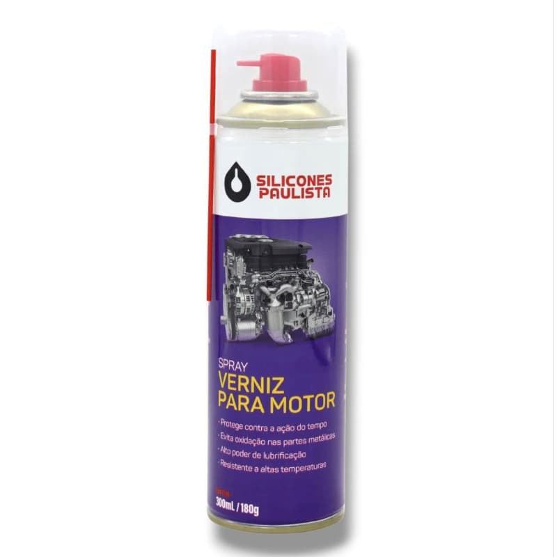 Spray Verniz de Motor Automotivo Moto Protege dá Brilho 300ml/600ml Silicone Paulista