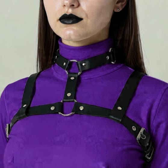 Acessório Livia Com Argolas Gótico Cosplay Estiloso ALTERNATIVO FESTIVAL EVENTO