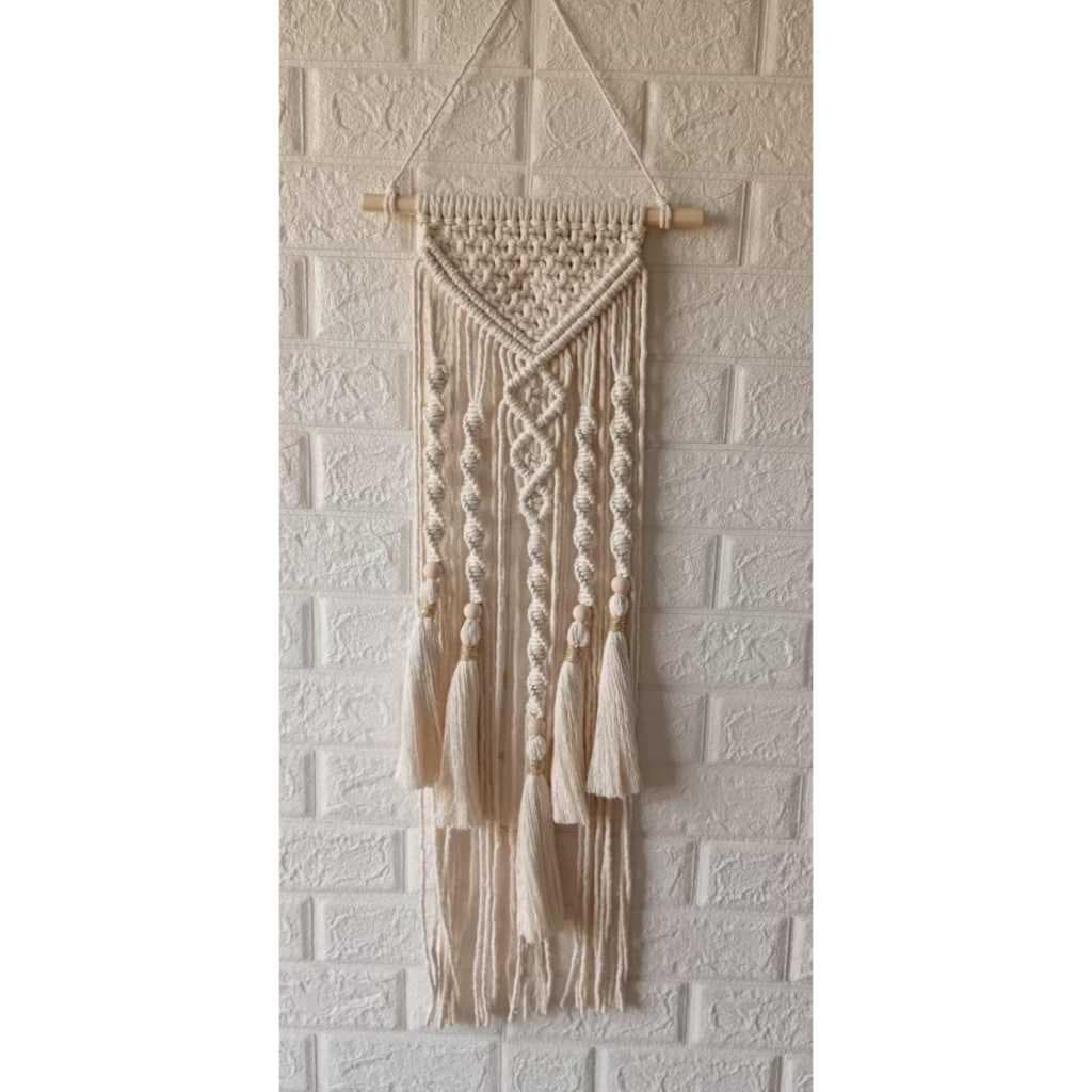Painel Vivienne em macrame decoração boho 30x80