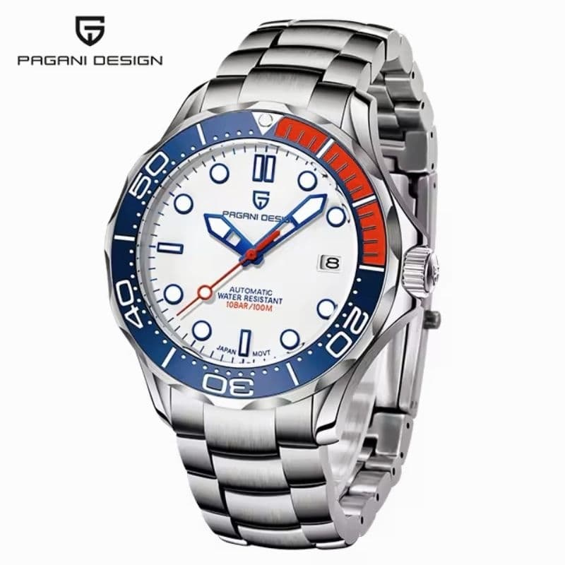 Relógio Pagani Design Pd-1667 Seiko Nh35a 42mm Branco Pronta Entrega