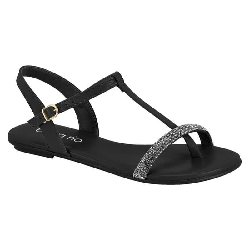 Sandália Rasteirinha Beira Rio Feminina Com Strass Brilho Conforto Leve Macia Original Envio Rápido