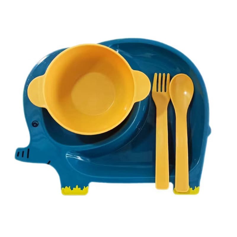 Kit Papinha - Pratinho - Lanche Infantil BPAFree (Bandeja, Bowl, Garfo e Colher) 3 Modelos Diferentes