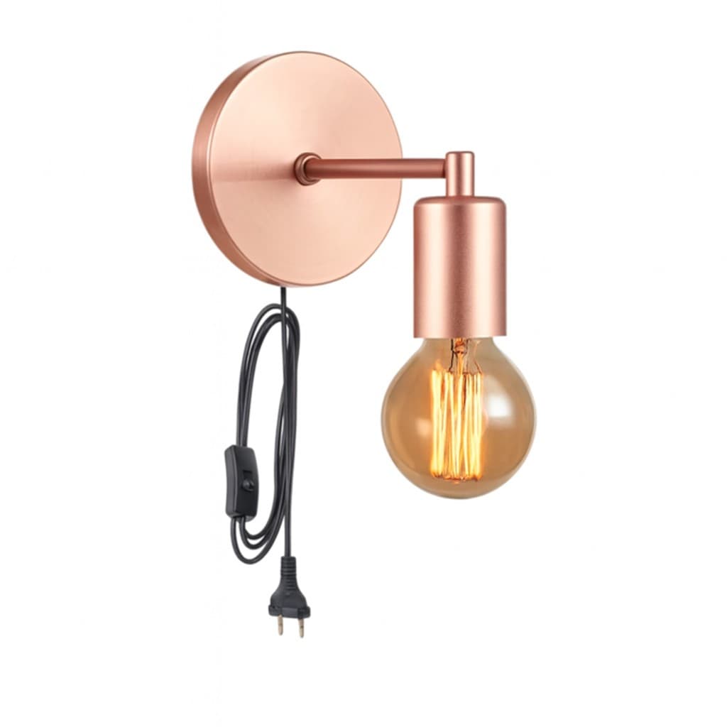 Luminária Arandela de Parede Cabeceira C/ Interruptor Abajur Retrô Moderno 127v/220v