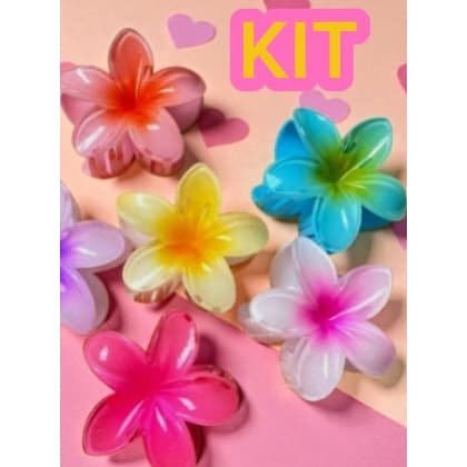 Kits  Até 12  Peças Presilha Grampo Piranha De Cabelo Flor De Feriado De Praia Barrettes