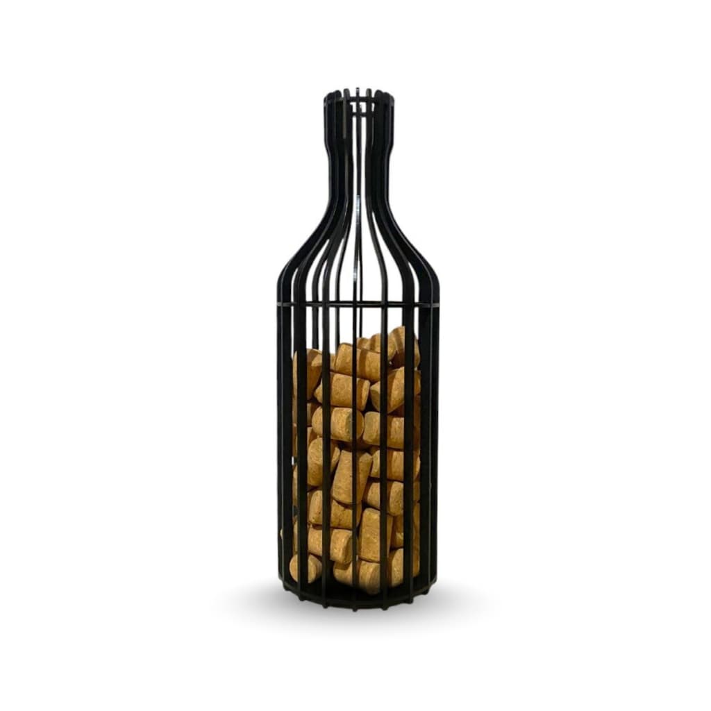 Porta Rolha Garrafa Vinho Laqueado Mdf Decoração