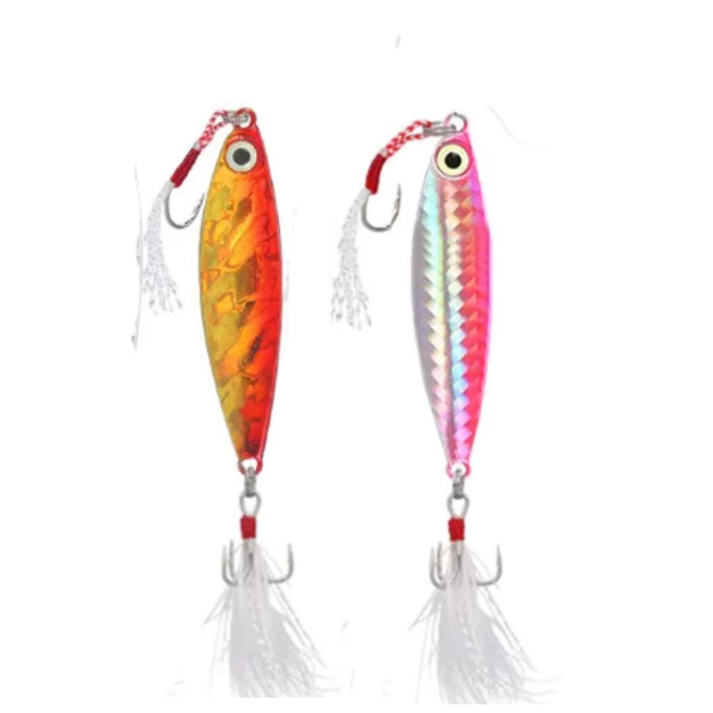Jig Rosa ou Laranja 20g - Isca Com Garatéia e Suporte Hook Pronta para Uso