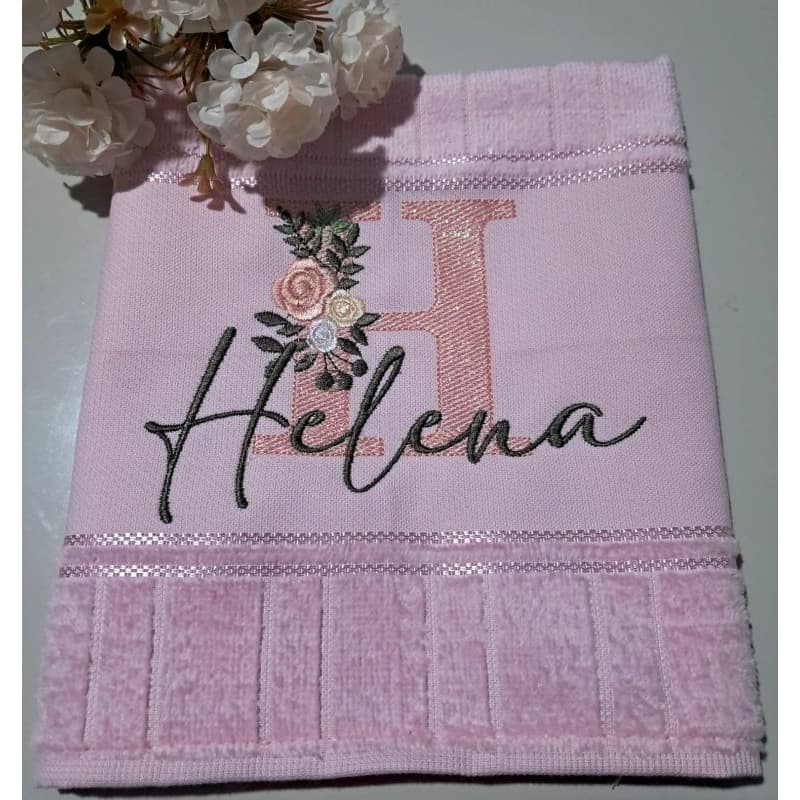 toalha bordada de mão infantil toalha de lavabo toalha escolar  toalha Dolher