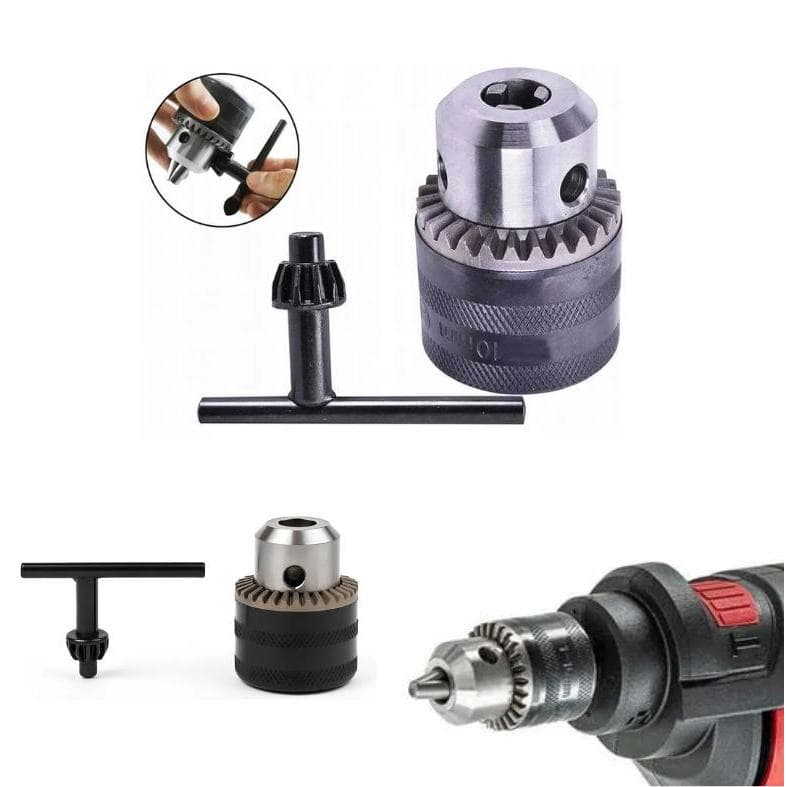 Mandril  3/8 pol 10mm  com chave para Furadeira