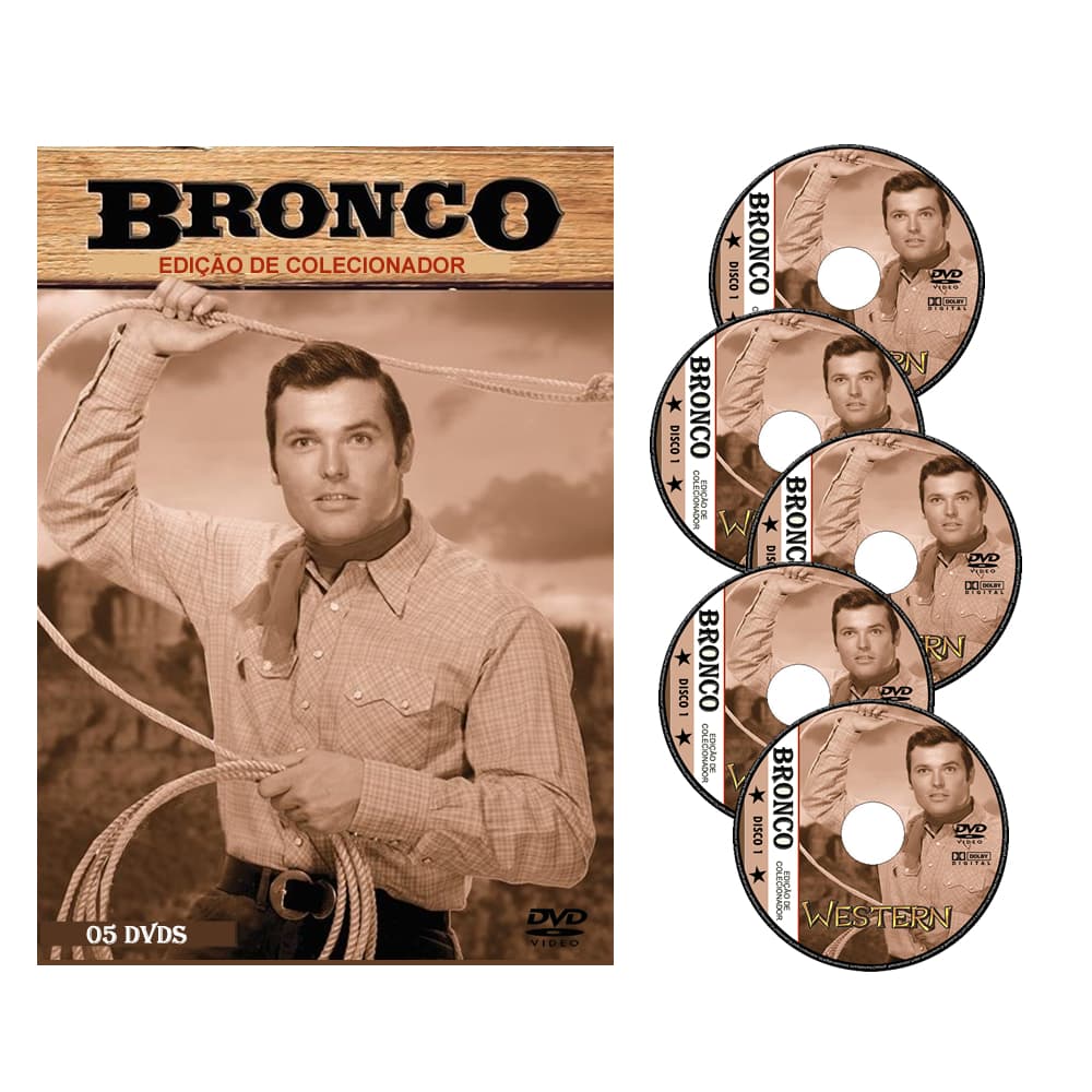 DVD -  Série Bronco - Western Clássico Seriados antigos Séries