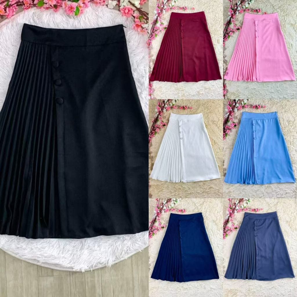 Saia Alfaiataria Plissada Moda Feminina