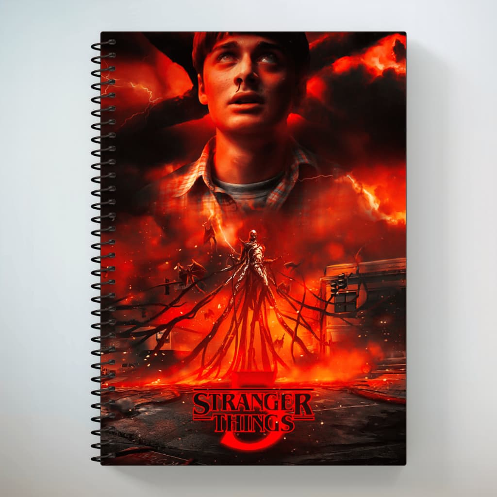 Caderno Stranger Things Capa Dura 1,10 e 20 Matérias Personalizado